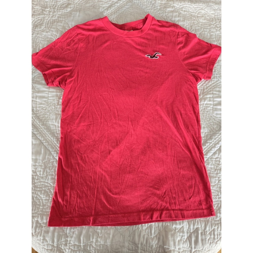 Hollister T-Shirt L Red Short Sleeves Round Neck Casual Lightweight Mens Large